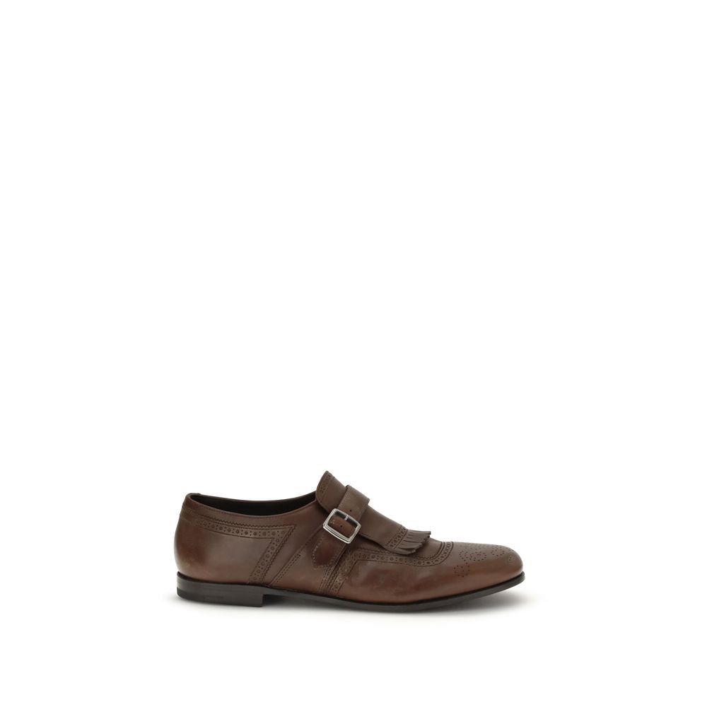 Brown Calf Leather Bos Taurus Slip-On Loafers