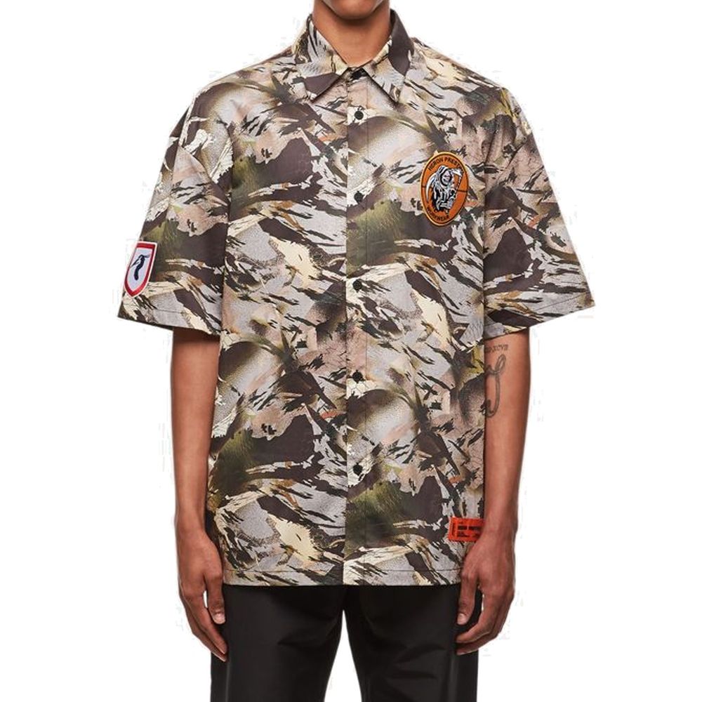 Bicolor Cotton Shortsleeve Shirt
