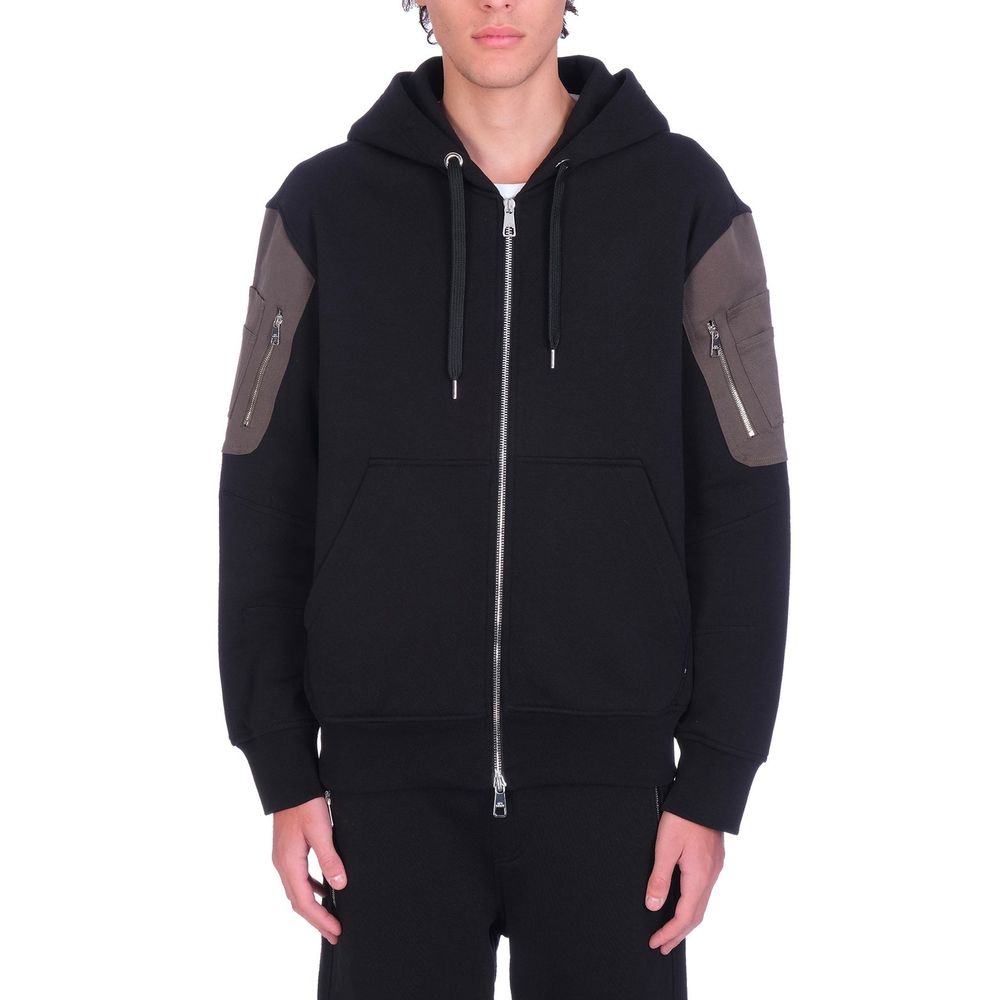 Black Cotton Sweatshirt