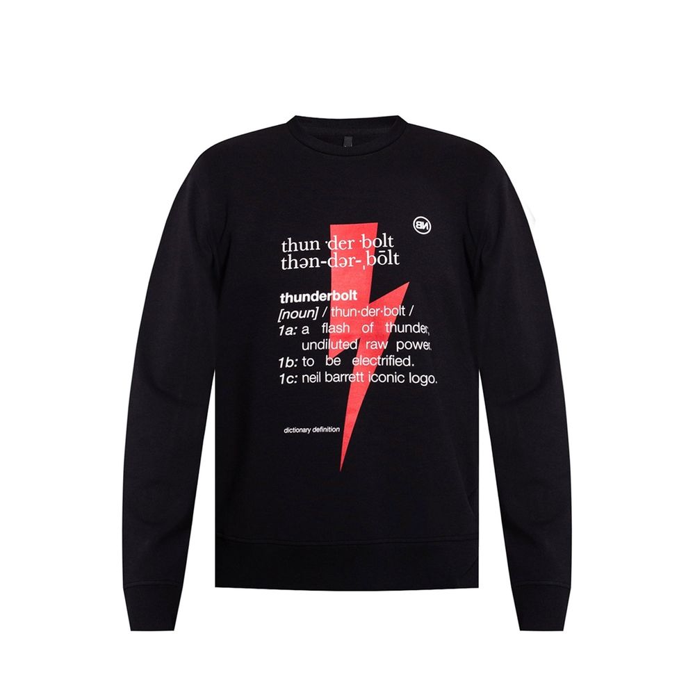 Black Cotton Sweatshirt