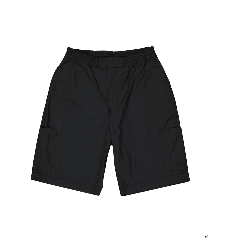 Black Cotton Cargo Shorts