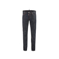 Blue Cotton Straight-Leg Jeans