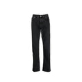 Black Cotton Straight-Leg Jeans