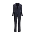 Blue Cotton Two-Piece Suit