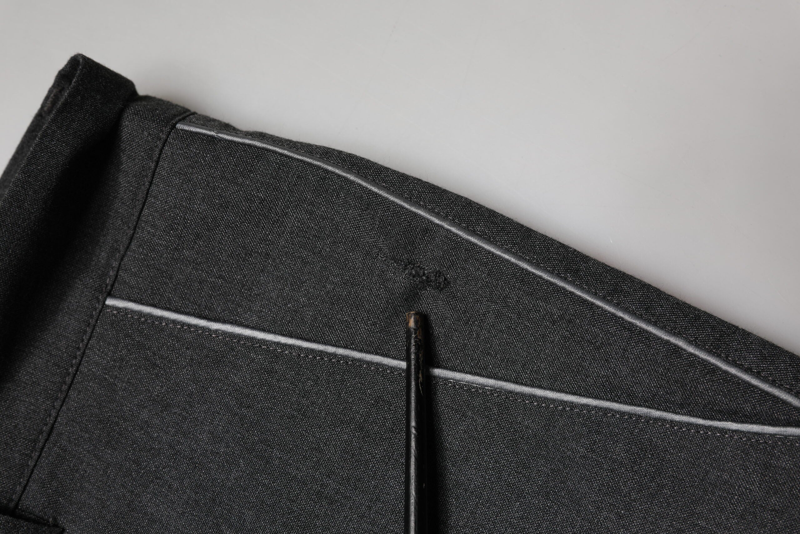 Gray Polyester Formal Dress Trouser Pants