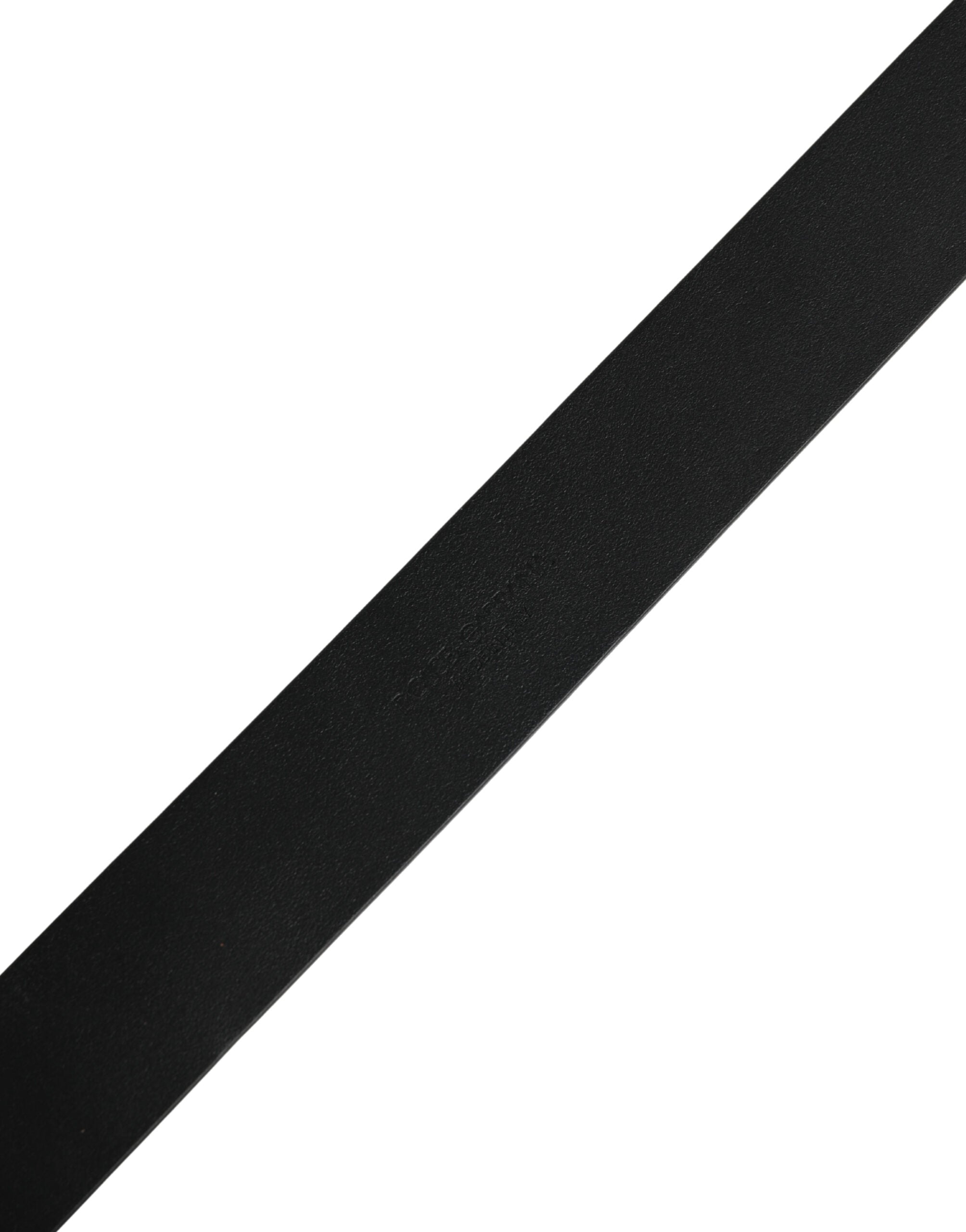 Black Calf Leather Gold Metal Buckle Belt