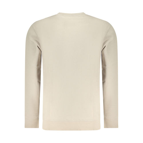 Beige Cotton Men Sweatshirt