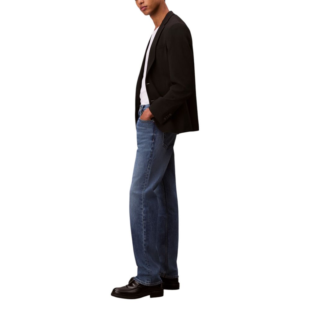 Blue Cotton Relaxed Fit Jeans