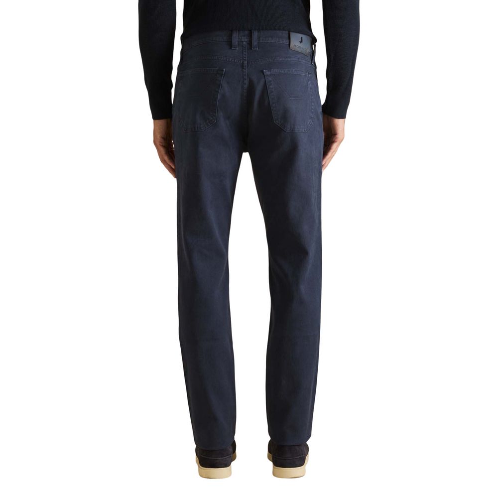 Blue Cotton Skinny Jeans
