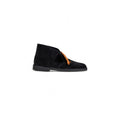 Black Suede Leather Lace-Up Boots