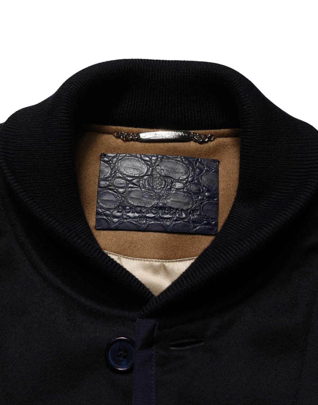 Black Cashmere Knitted Button Down Jacket