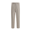 Beige Cotton Dress Pants