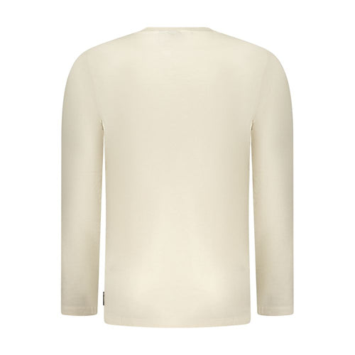 Beige Cotton Men T-Shirt