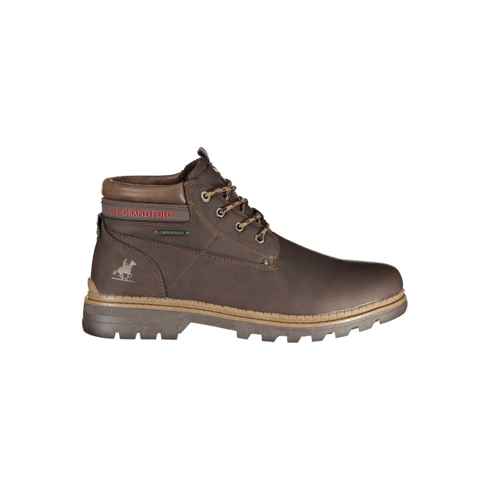 Marrone Polyurethane Men Ankle Boot