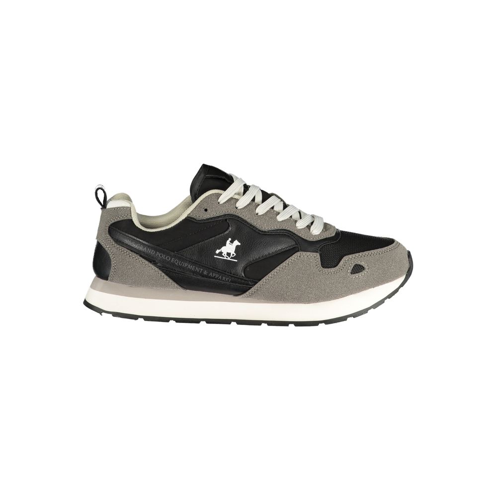Black Polyurethane Men Sneaker