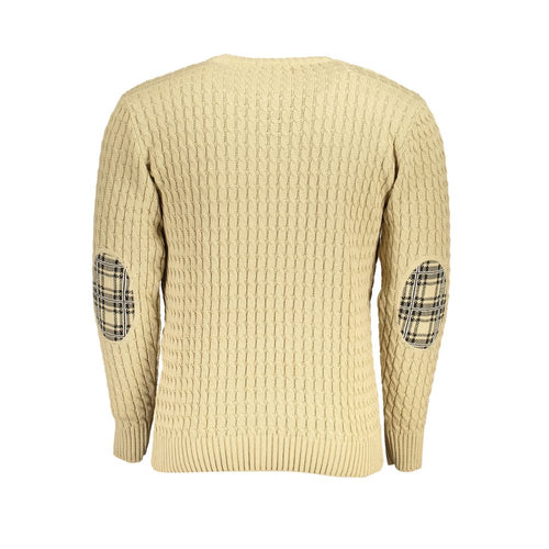 Beige Acrylic Men Sweater