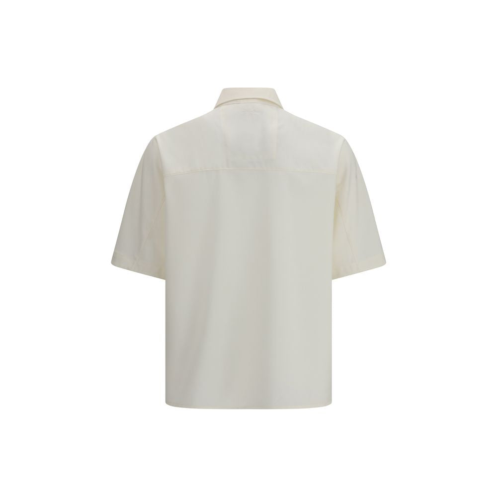 Beige Polyester Shortsleeve Shirt