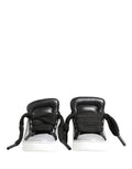 Gray Leather Low Top Lace Up Sneakers Shoes