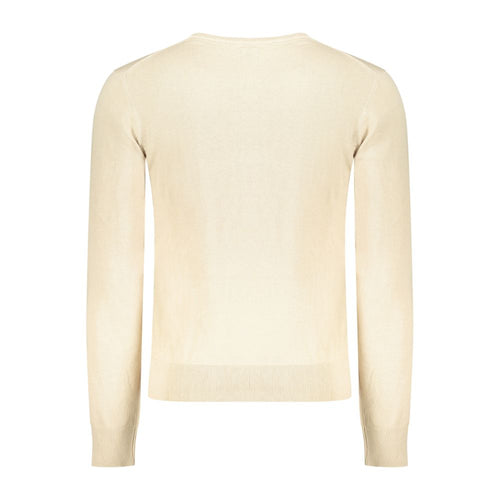 Beige Cotton Men Sweater