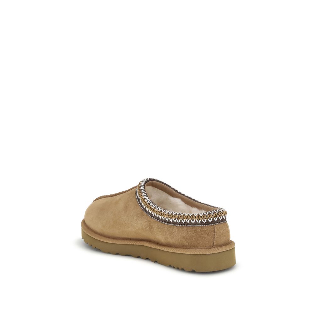 Beige Leather Mules