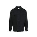 Black Virgin Wool Full-Length Jacket