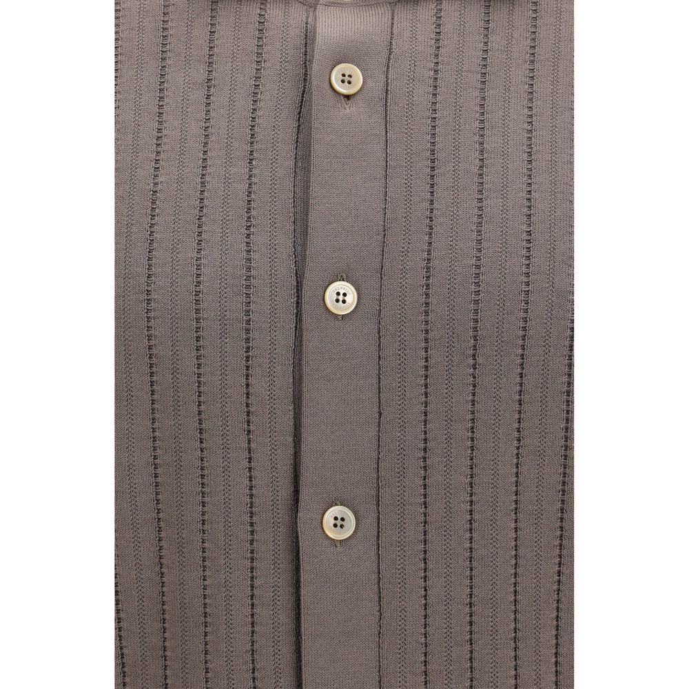 Brown Cotton Polo Shirt