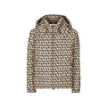 Beige Polyamide Full-Length Jacket