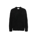 Black Alpaca Leather Sweatshirt