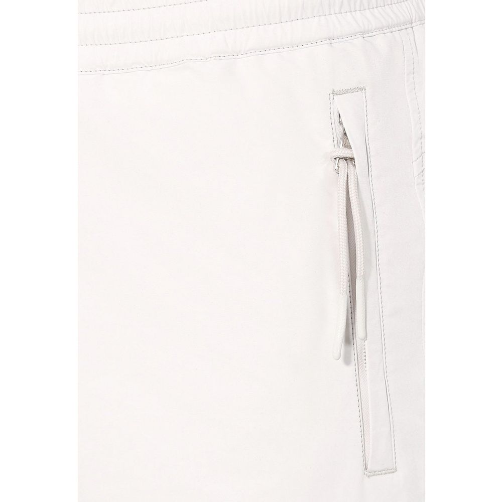 Gray Polyester Casual Pants