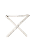 Off White Solid 100% Silk Adjustable Men Tied Necktie Tie
