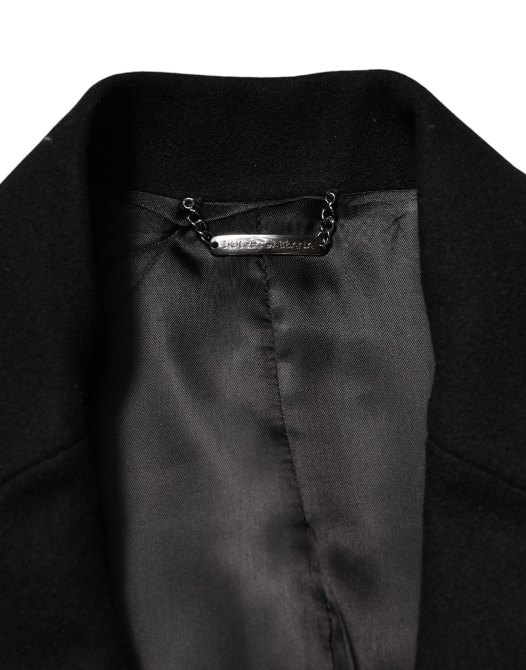 Black Heraldic Patch Single Breasted Jacket