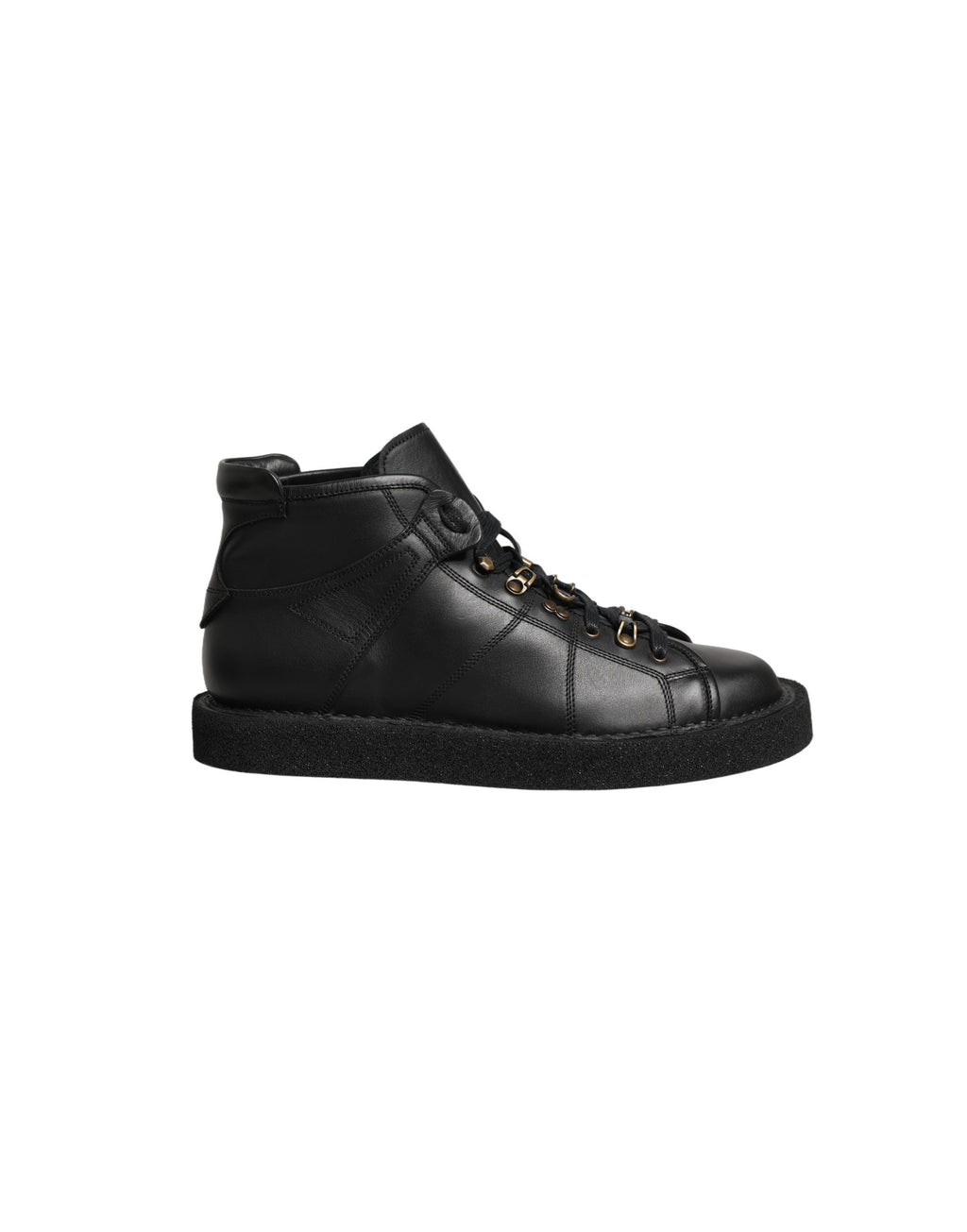 Black Leather Lace Up Men Ankle Boots Shoes