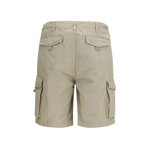 Beige Cotton Bermuda Shorts