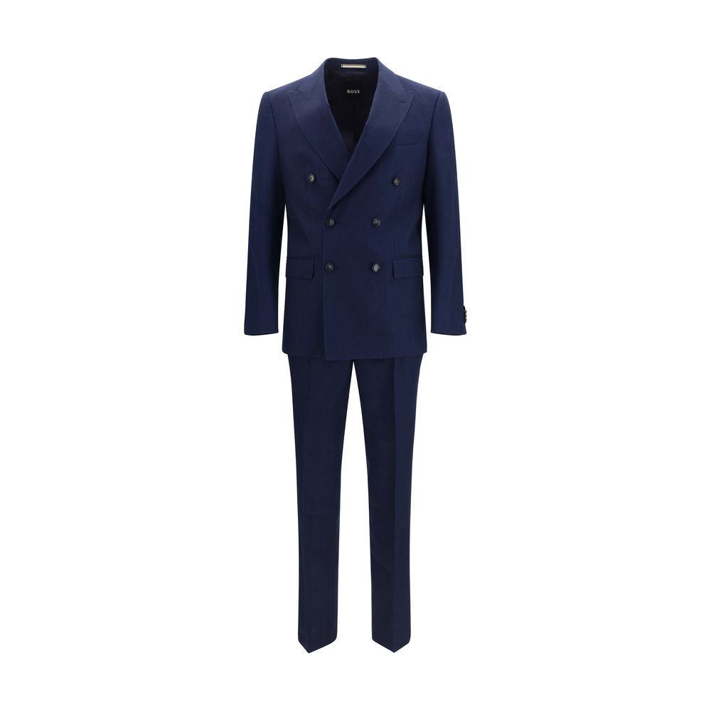 Blue Linen Two-Piece Suit