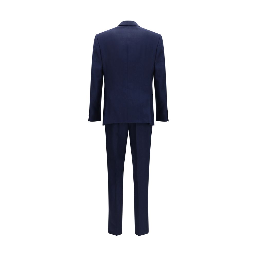 Blue Linen Two-Piece Suit