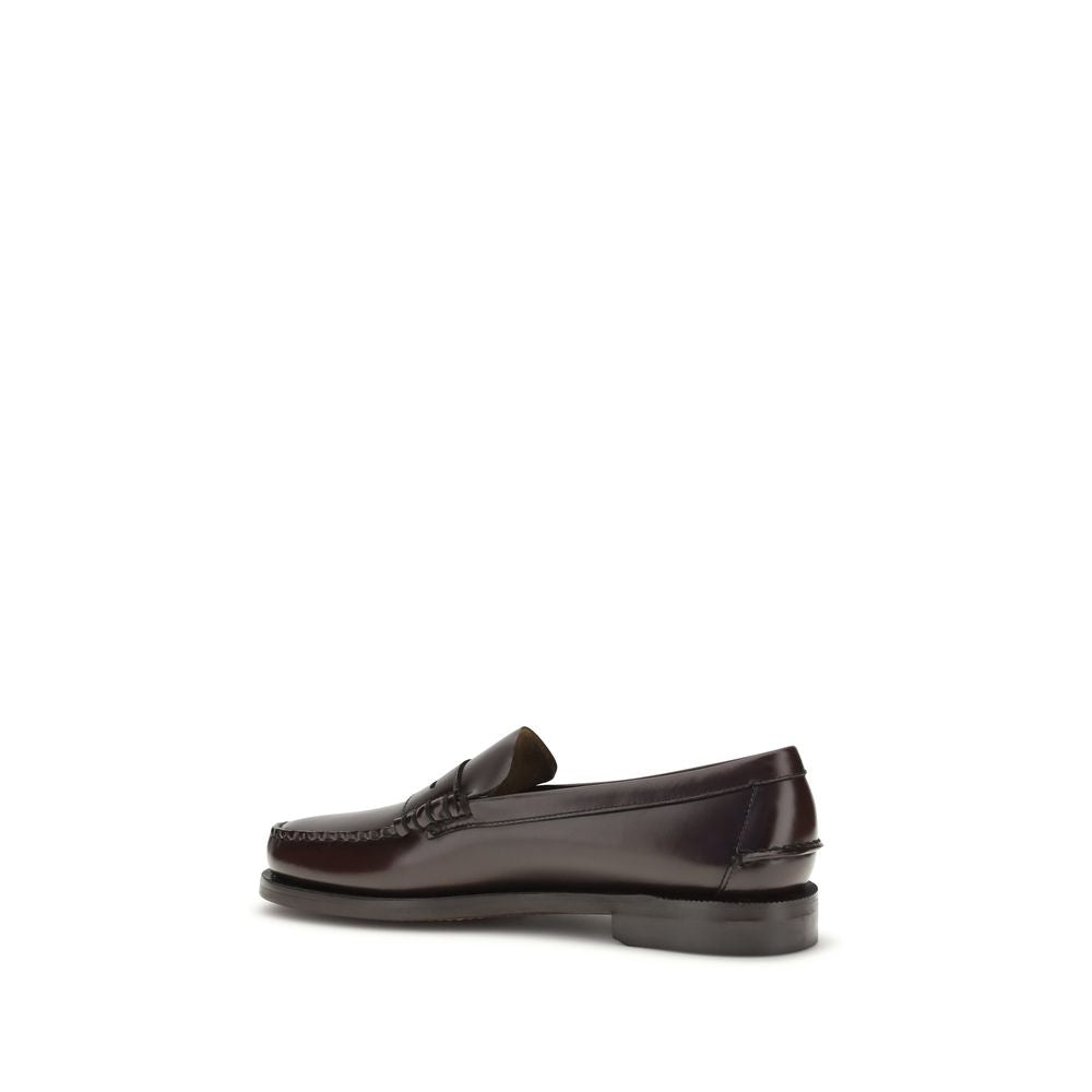 Brown Calf Leather Bos Taurus Slip-On Loafers