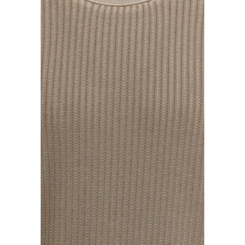 Beige Cotton Sweatshirt