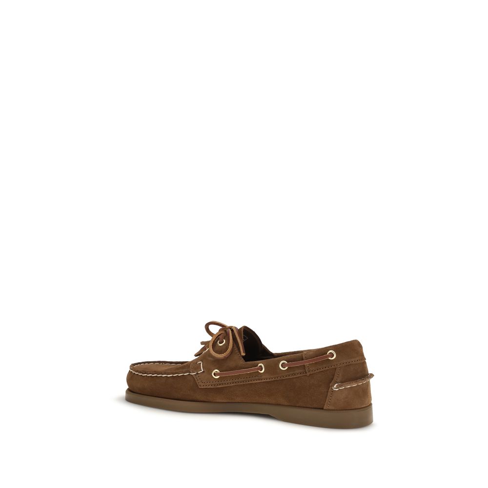 Brown Calf Leather Bos Taurus Slip-On Loafers