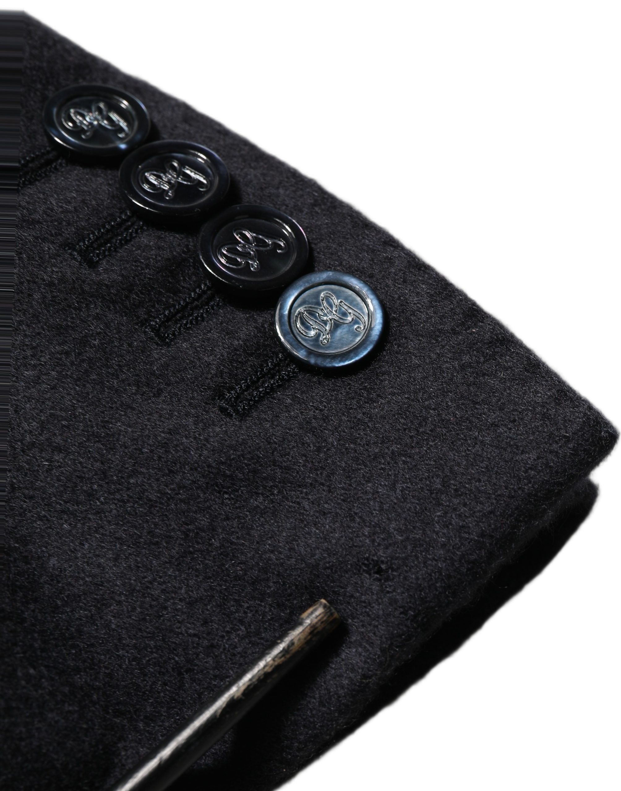 Black Cashmere Single Breasted Blazer Jacket