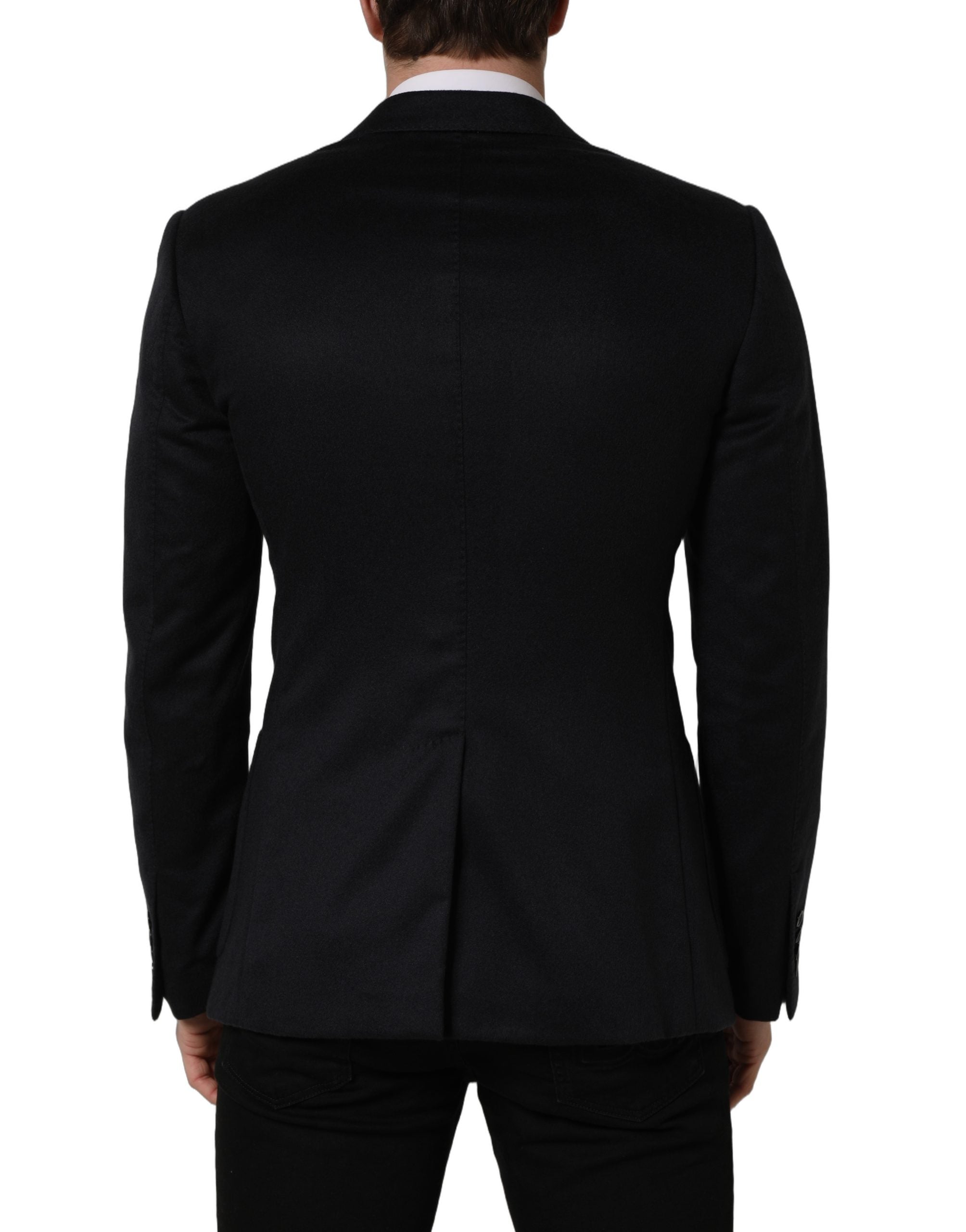 Black Cashmere Single Breasted Blazer Jacket