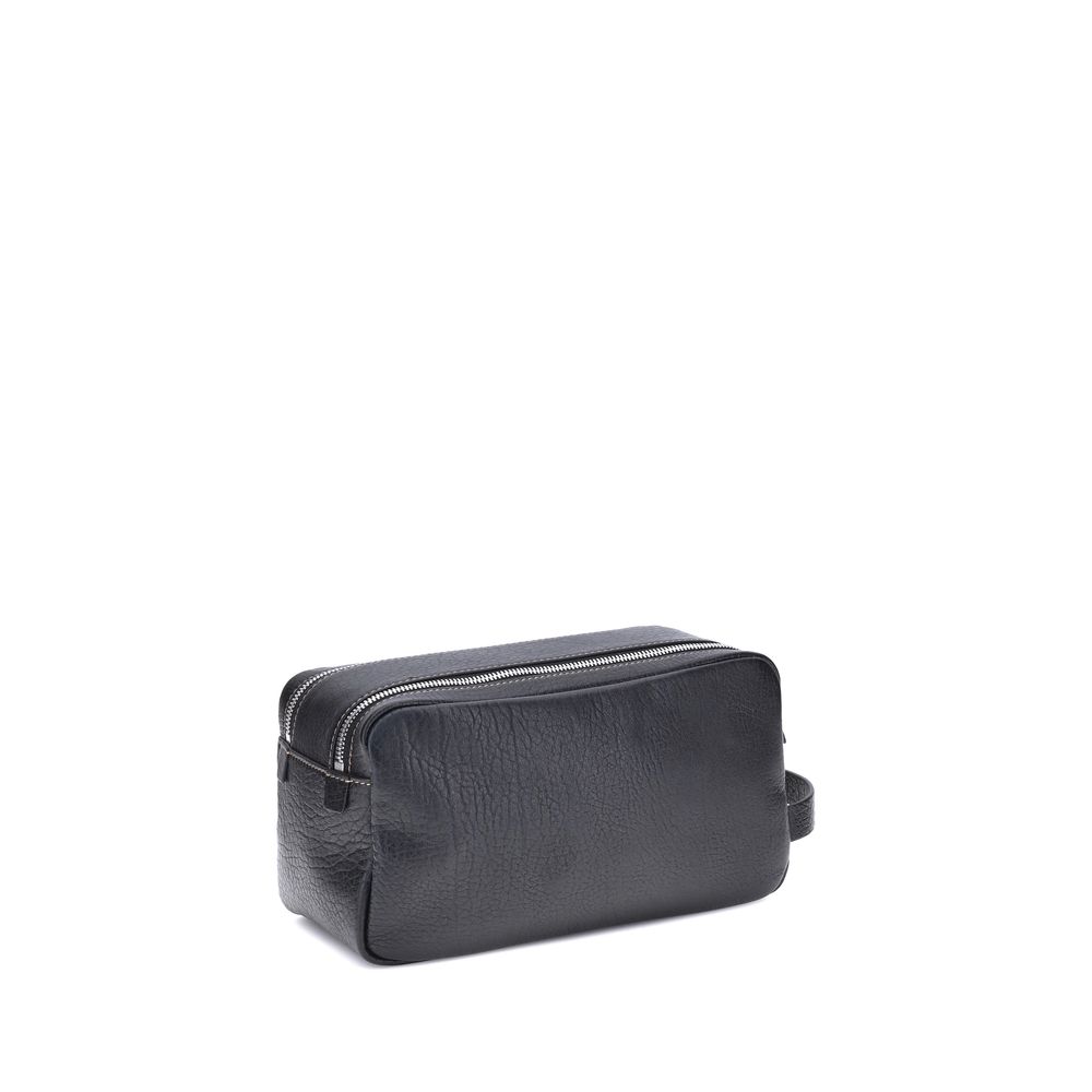 Black Calf Leather Bos Taurus Airpod Holder
