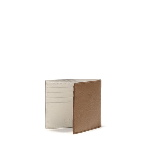 Beige Calf Leather Bos Taurus Wallet