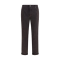 Brown Cotton Relaxed Fit Jeans