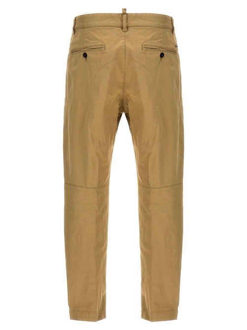 Beige Cotton Chino Pants