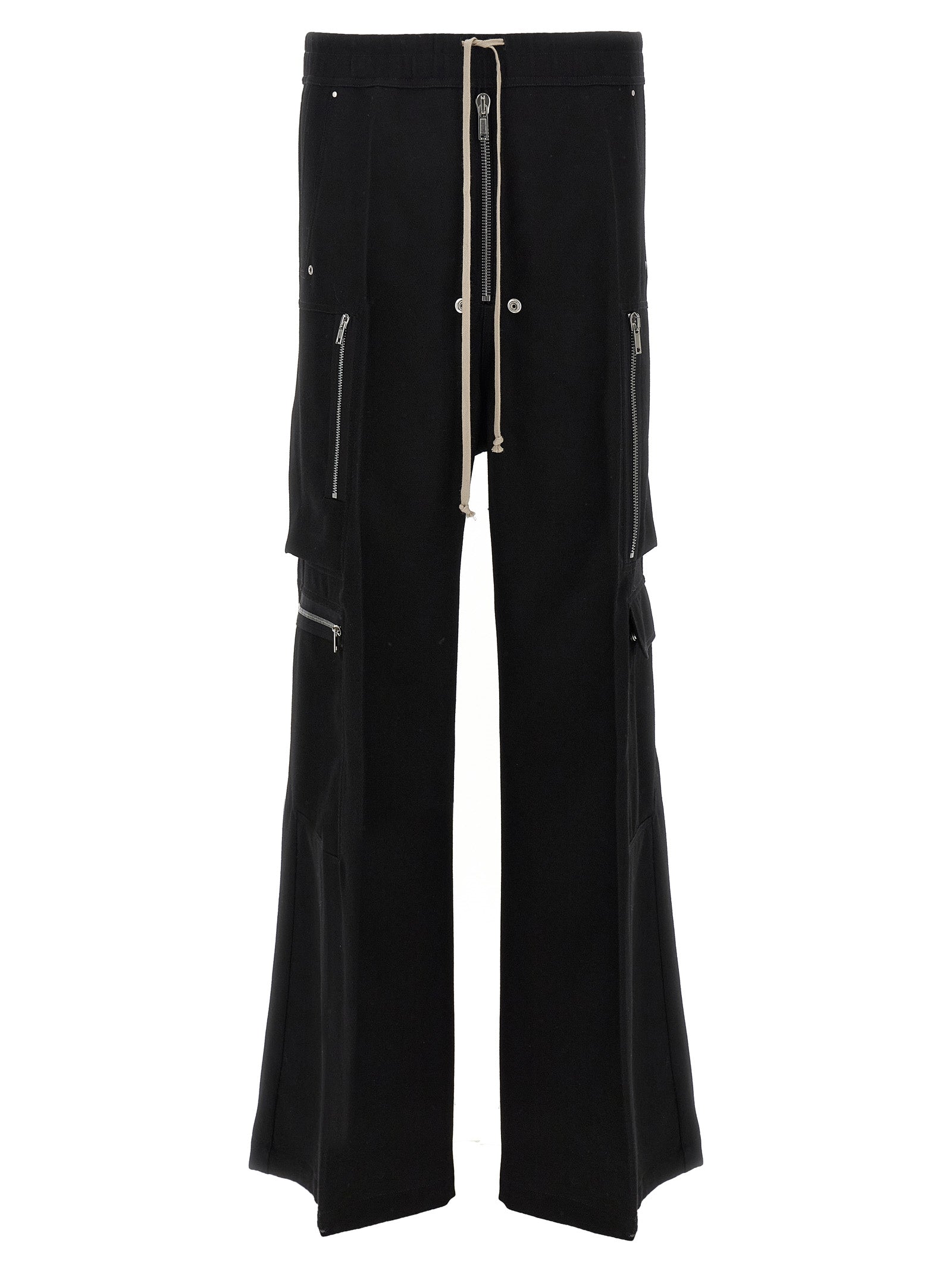 Black Wool Cargo Pants