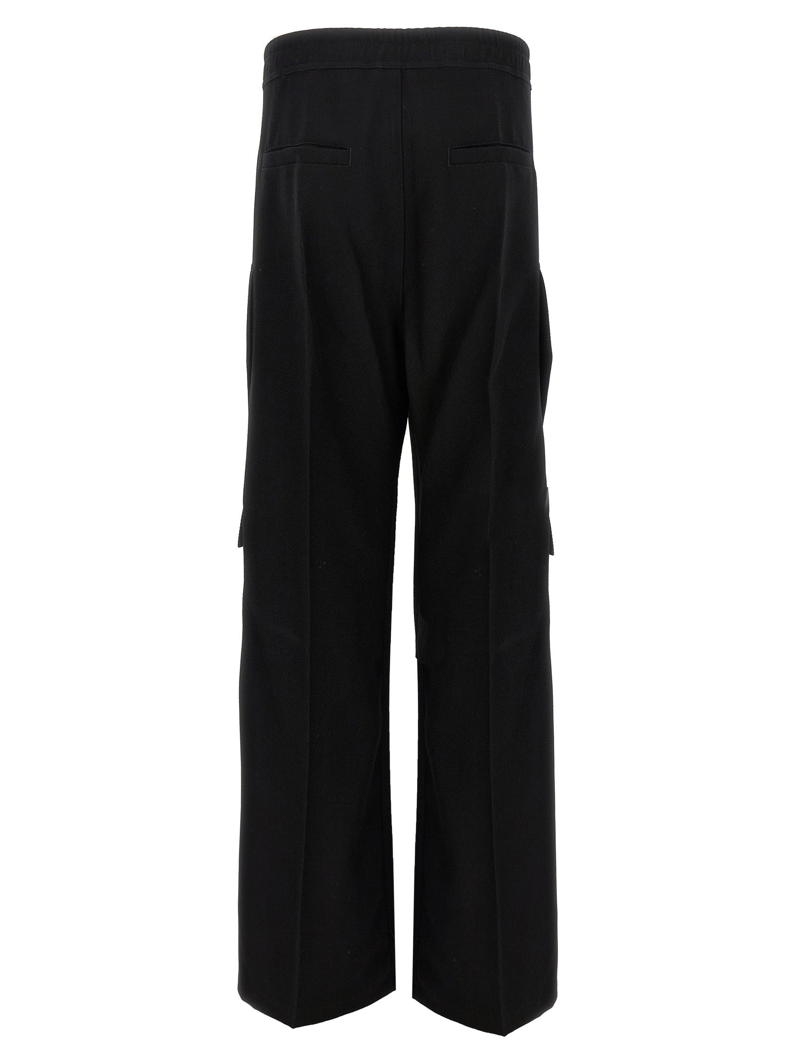 Black Wool Cargo Pants