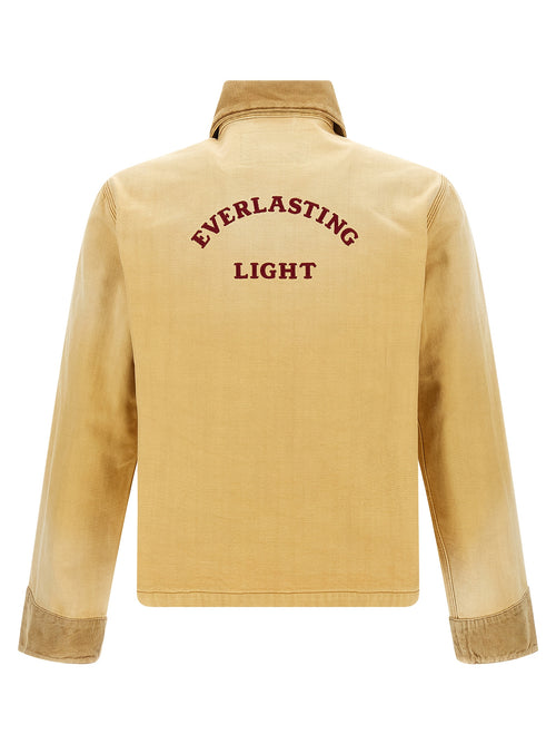 Beige Cotton Denim Jacket