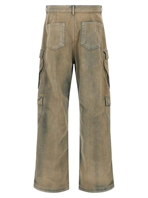 Beige Cotton Cargo Pants