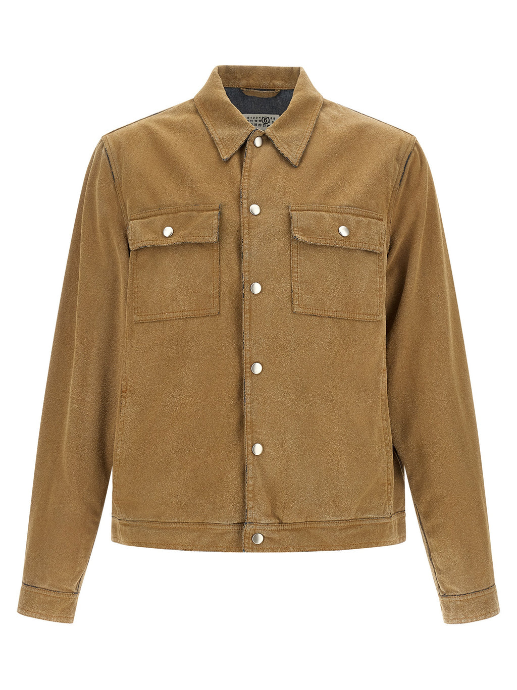 Beige Cotton Denim Jacket