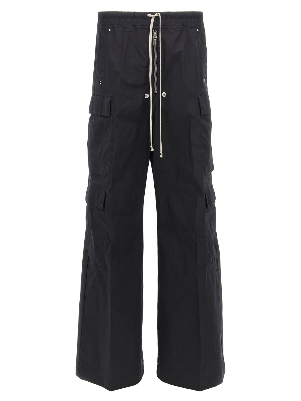 Black Cotton Cargo Pants